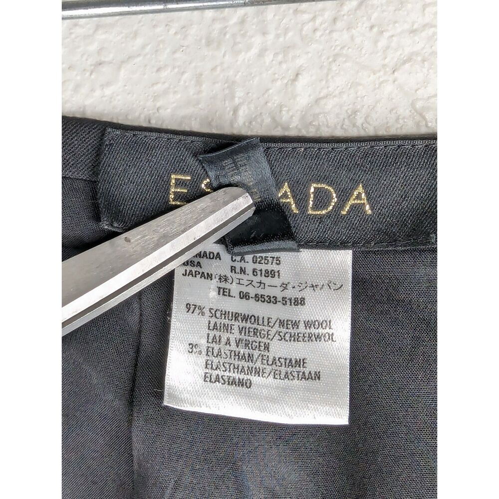 ESCADA Black New Wool Pencil Skirt Sz US 8/10 EU 40 Classic Simple Office Modern - Picture 5 of 5